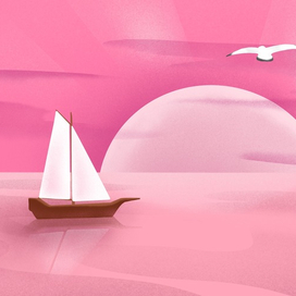 Закат на море