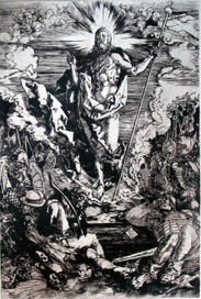 Гравюра на пластике. Дюрер. Копия