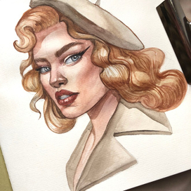 Портрет #1 акварель 