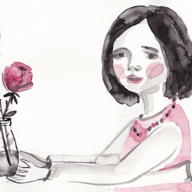 Розовая девочка