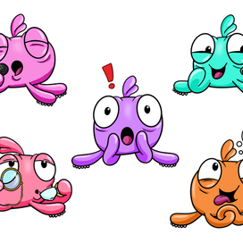 Стикеры "Осьминожки"