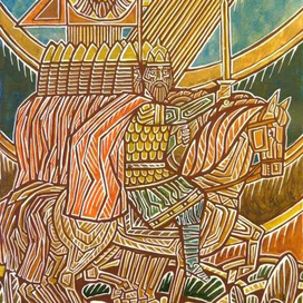 "Слово о полку Игореве". Поход. 44х63. 2017г