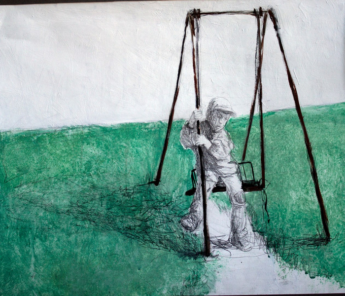 серия работ "Северное лето" 2017 смешанная техника