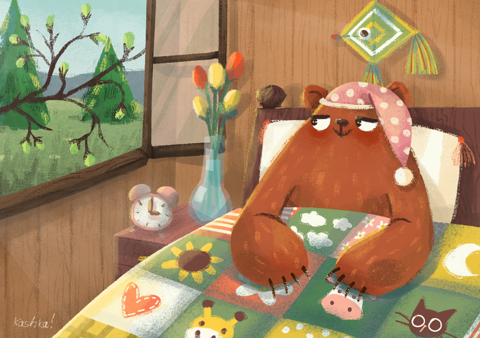 Мишка проснулся