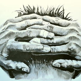 man's hands