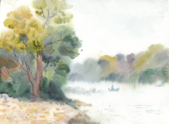 на Русановской косе