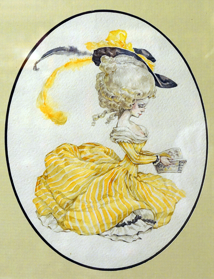 "Открытка" Леонтьев Максим 2009 г. Бумага, акварель