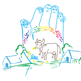 векторная отрисовка логотип детской молочной кухни