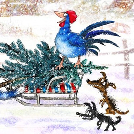 Кот и Петух готовятся к Новому году.