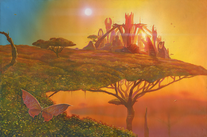 Закат в системе двойной звезды