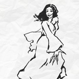 Woman from a scary tale