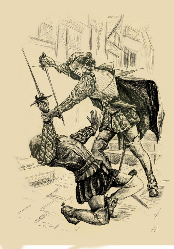 Иллюстрация. А.Дюма."Королева Марго"