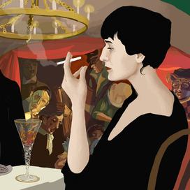 Анна Ахматова в "Бродячей собаке"