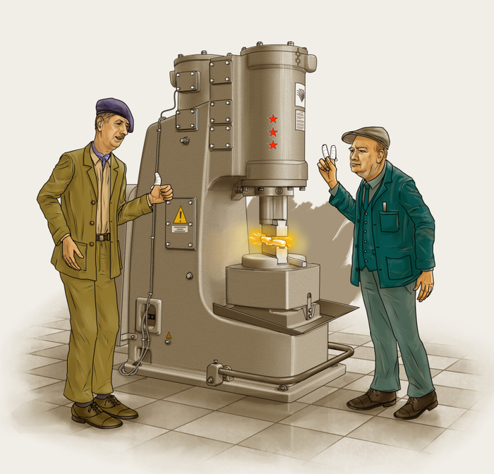 Двое и пневматический молот...