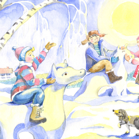 Снег, зима, дети