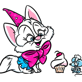 Милая кошечка открытка