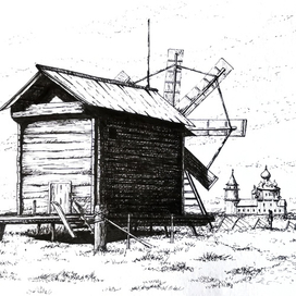 Мельница в Кижах