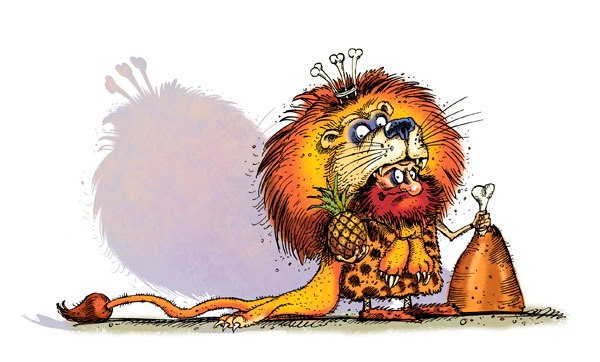 Иллюстрация к книге А. Усачёва «Первобытная история», издательство «Азбука», 2015 г.