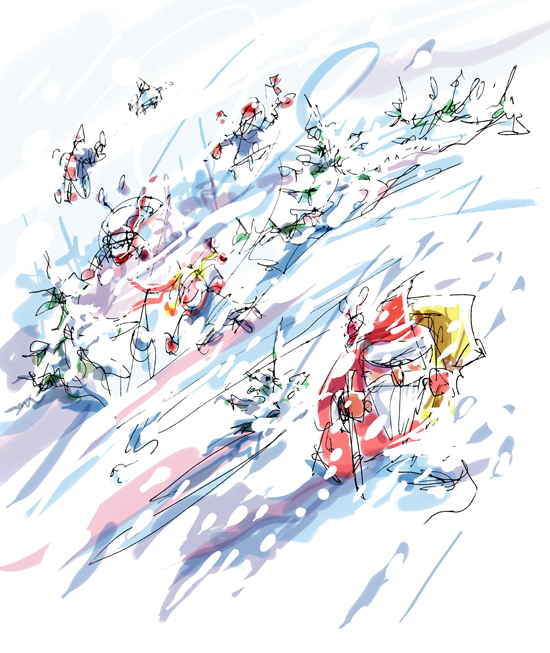 Серебристые снежинки