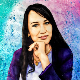 Акварельный портрет девушки