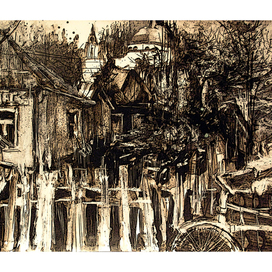 пейзаж с велосипедом