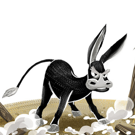 Сердитый ослик