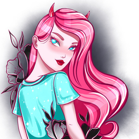 Розоволосая чертовка