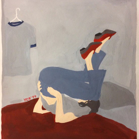 девушка в кровати  