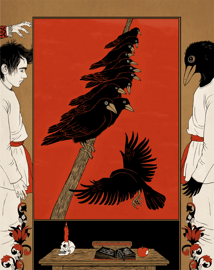 Иллюстрация к повести Отфрида Пройслера "Крабат"