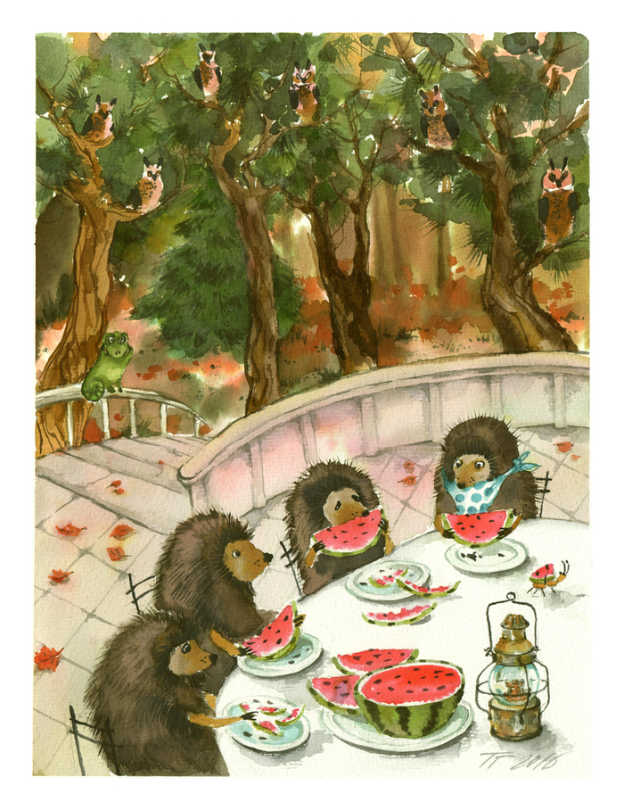 Пришли на арбуз