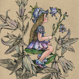 Девочка-Колокольчик. Иллюстрация для одного челленджа