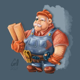 Иллюстрация "Рабочий"