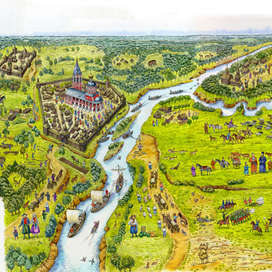 "Карта заселения Саратовской губернии"