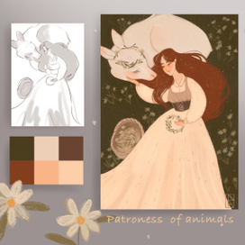 Покровительница животных. Серия открыток