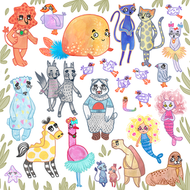 Разработка персонажей для детской книг Land of Tayo