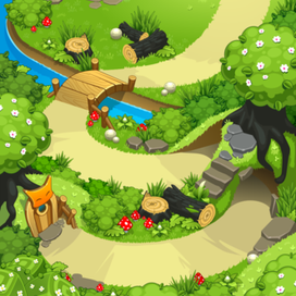 Кусочек мультяшного леса