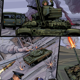 Иллюстрации для новелл по подвигам военных героев