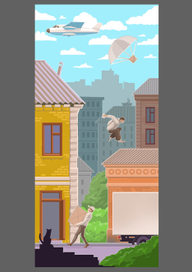 Серия иллюстраций "быстрая почта"