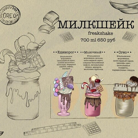 Меню для летнего кафе