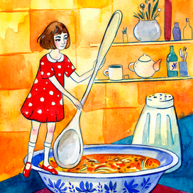 девочка, которая плохо кушала 