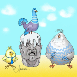 птички - почти пасхальная (для конкурса - птички)