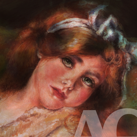 копия картины "Детская головка" (1890-е. гг.) Маковский К.Е.