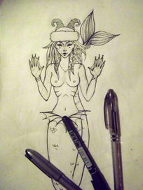 русалка (эскиз-тату на заказ)