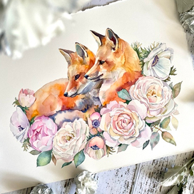 Две лисички 