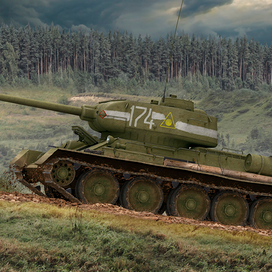 T-34/85 Model 1944 Factory 174 ( box art for RYE FIELD MODEL )