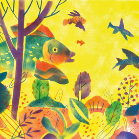 Иллюстрация к стихотворению К. Чуковского  «Радость»