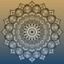Мандала в мягких тонах