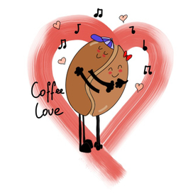 Coffee love sticker set