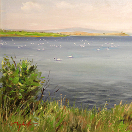 Лебединое озеро. Тамань. х/м 35х50