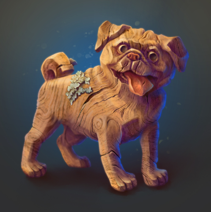 Деревянный мопс